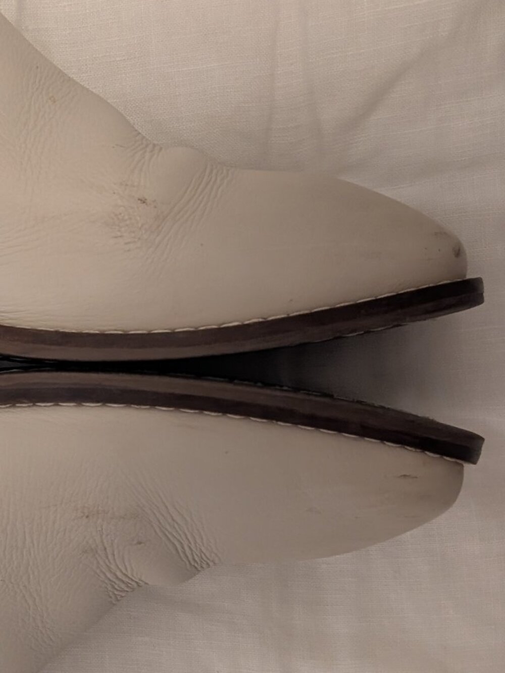 Seychelles Cream Leather Western Cutout Ankle Booties Size 9 - Picture 6 of 6